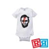 Abraham Lincoln David Bowie Gerber onesie organic cotton short sleeve white