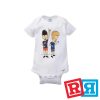 Beavis and Butthead onesie Gerber organic cotton short sleeve white