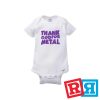 Thank God for Metal Black Sabbath baby onesie Gerber organic cotton short sleeve white