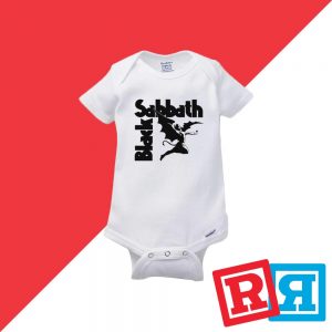 Black Sabbath onesie Gerber organic cotton short sleeve white