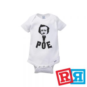 Edgar Allan Poe onesie Gerber organic cotton short sleeve white