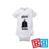 Ghost Papa Emeritus onesie Gerber organic cotton short sleeve white