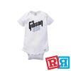 Gibson vintage guitar onesie Gerber organic cotton short sleeve white