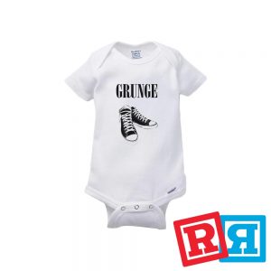 Grunge kurt cobain shoes onesie Gerber organic cotton short sleeve white