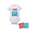 Jaws I Bite onesie Gerber organic cotton short sleeve white