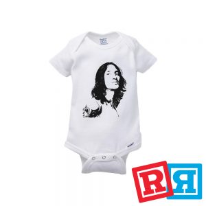 John Frusciante Red Hot Chili Peppers baby onesie Gerber organic cotton short sleeve white