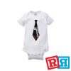 Led Zeppelin ZOSO necktie baby onesie Gerber organic cotton short sleeve white