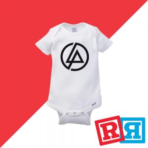 Linkin Park baby onesie Gerber organic cotton short sleeve white