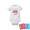 Mr. Rogers neighborhood trolley baby onesie Gerber organic cotton short sleeve white