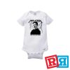 Nikola Tesla Metallica Ride The Lightning baby onesie Gerber organic cotton short sleeve white