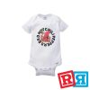 Red Hot Chili Peppers octopus baby onesie Gerber organic cotton short sleeve white