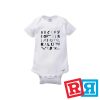 Rock N Roll alphabet baby onesie Gerber organic cotton short sleeve white