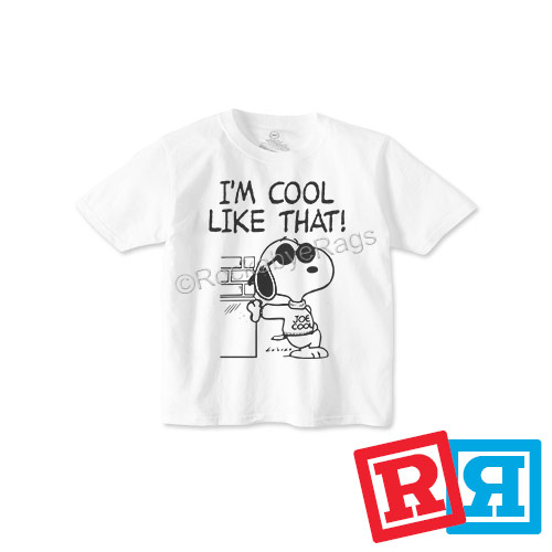 Snoopy Joe Cool Toddler T-Shirt White Short Sleeve