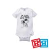 Snoopy Joe Cool onesie Gerber organic cotton short sleeve white