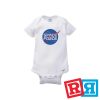 Space Force baby onesie Gerber organic cotton short sleeve white