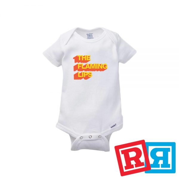 The Flaming Lips baby onesie Gerber organic cotton short sleeve white