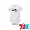 Vegan baby onesie Gerber organic cotton short sleeve white