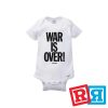 War Is Over John Lennon baby onesie Gerber organic cotton short sleeve white
