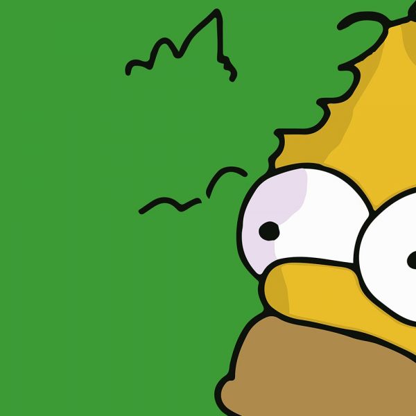 Homer Simpson Hiding In Bushes Art Print Poster