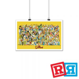 The Simpsons Characters of Springfiled poster art print