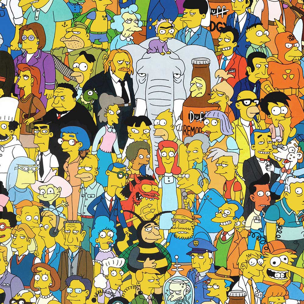 The Simpsons Characters Of Springfield Art Print Free Shipping The Simpsons Characters Of Springfield Art Print Free Shipping