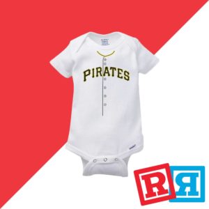 Pittsburgh Pirates baseball jersey baby onesie Gerber organic cotton short sleeve white