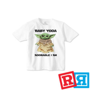 Baby Yoda Toddler T-Shirt Cotton White Short Sleeve