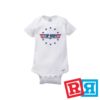 Top Gun baby onesie Gerber organic cotton short sleeve white