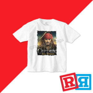 Captain Jack Sparrow Toddler T-Shirt Cotton White Short Sleeve