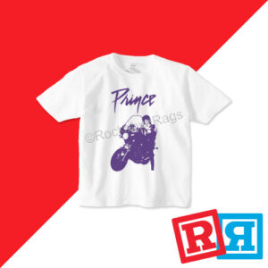 Prince Purple Rain Motorcycle Toddler T-Shirt White Short Sleeve