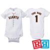Personalized San Francisco Giants Baseball Jersey Onesie Gerber organic cotton short sleeve white