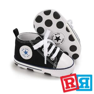 Classic Star High Top Ankle Style Lace-Up Unisex Baby Sneakers